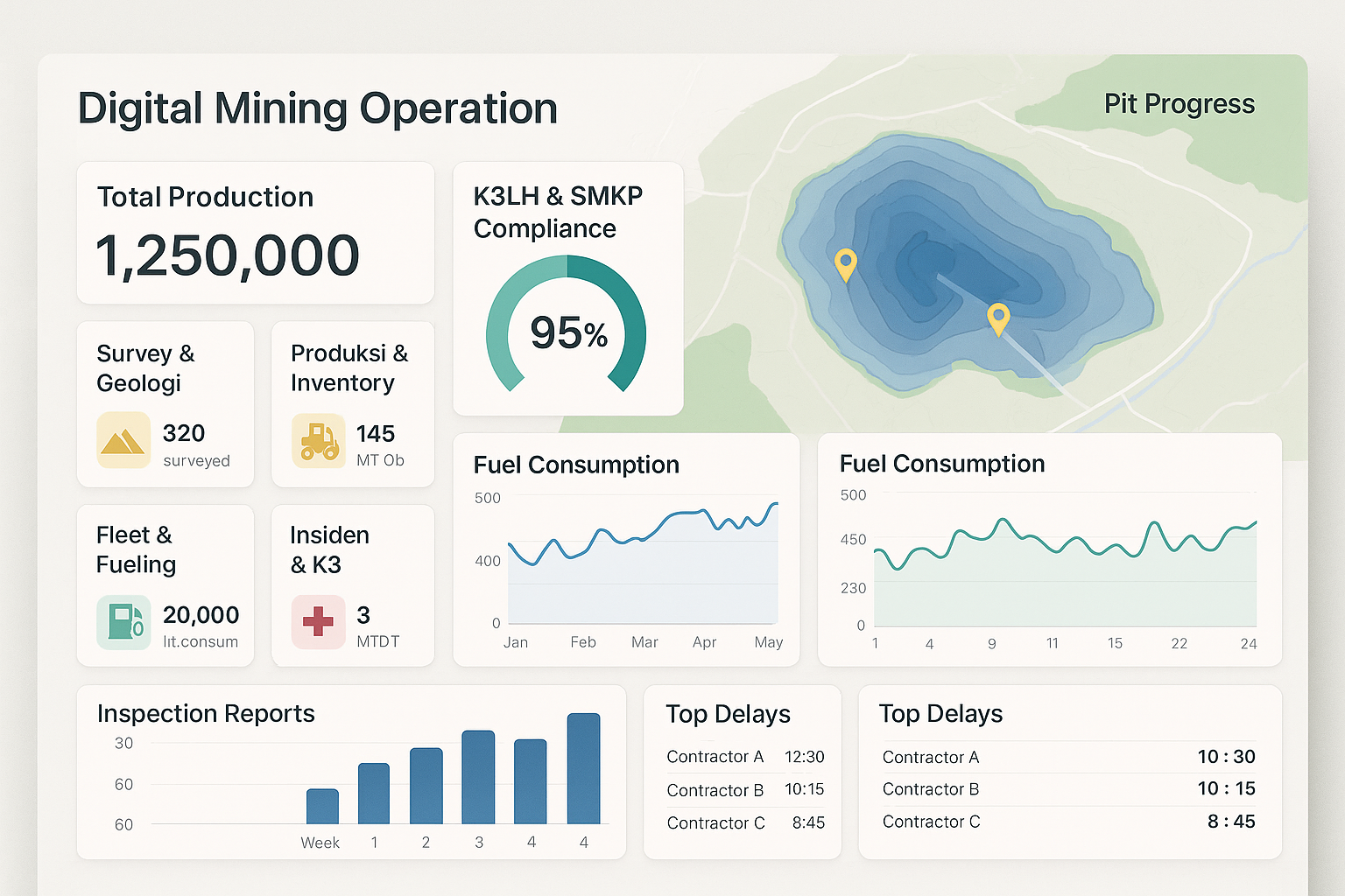 Digital Mining Operation UI
